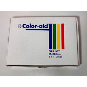Color-aid Color Swatches Full 314 Set 3" x 4 1/2" Never Used w/ Instruction Book